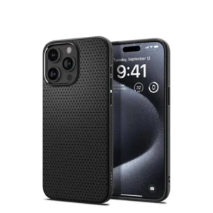 Противоударен Калъф за iPhone 15 Pro SPIGEN Case-Черен