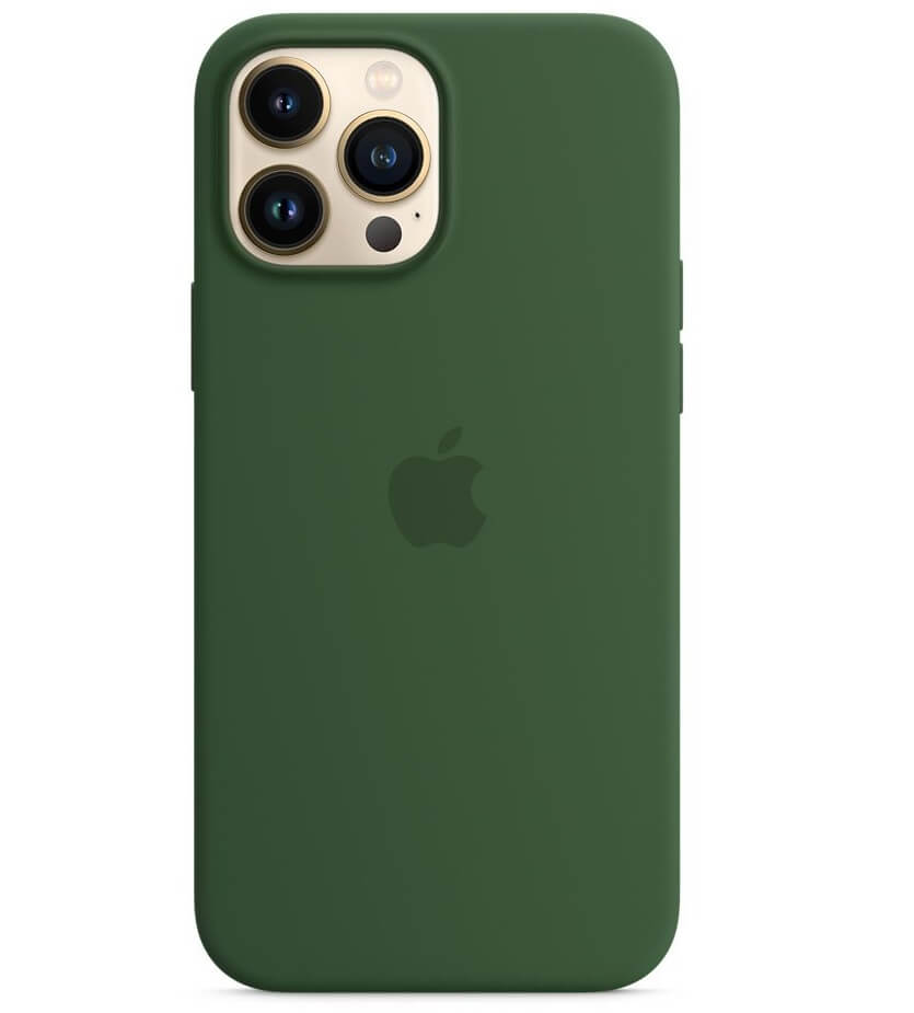 Оригинален Силиконов Калъф за iPhone 13 Pro Max, Silicone Magsafe Case MM2P3ZM-A Clover, Зелен 1