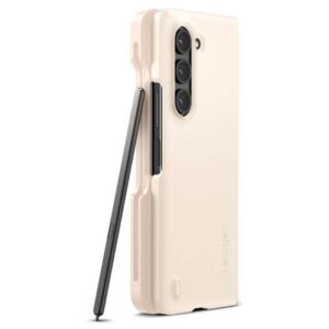 Висококачествен Калъф SAMSUNG Z Fold 5 SPIGEN с S Pen-Бежов