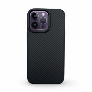 Удароустойчив калъф Carbon за iPhone 15 Pro Max -Черен