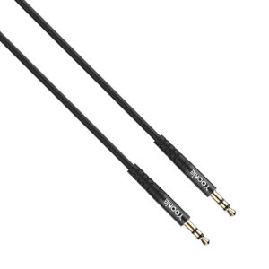 Аудио кабел 3.5mm жак М/М AUX Yookie YA1 1.0м-Черен