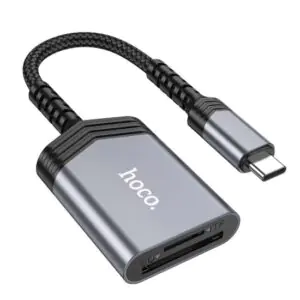 Преходник Hoco USB-C към SD/TF OTG до 2TB-Сив