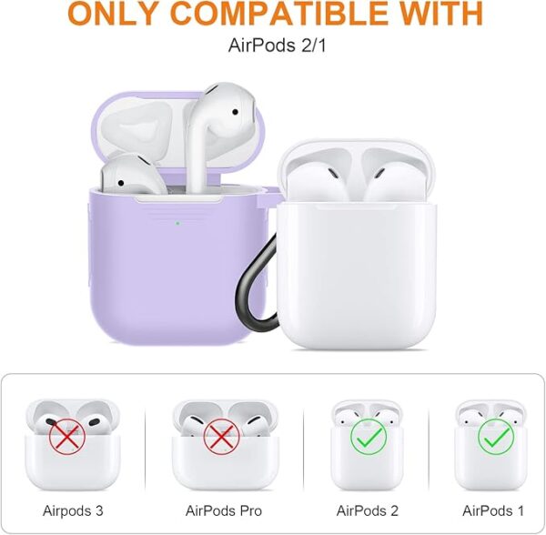 Силиконов калъф за AirPods 2 - Лилав - Image 2