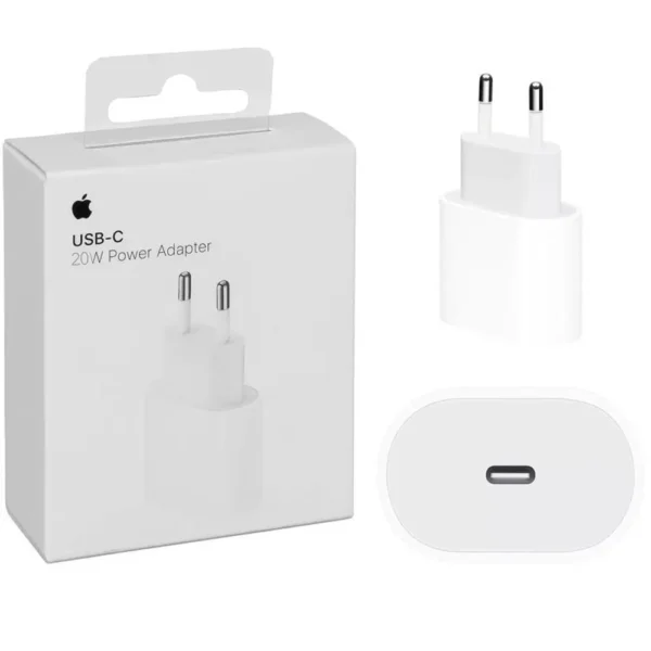 Комплект Оригинално Зарядно APPLE USB-C 20W с Оригинален кабел Apple USB-C to USB-C Woven 60W -Бял - Image 3